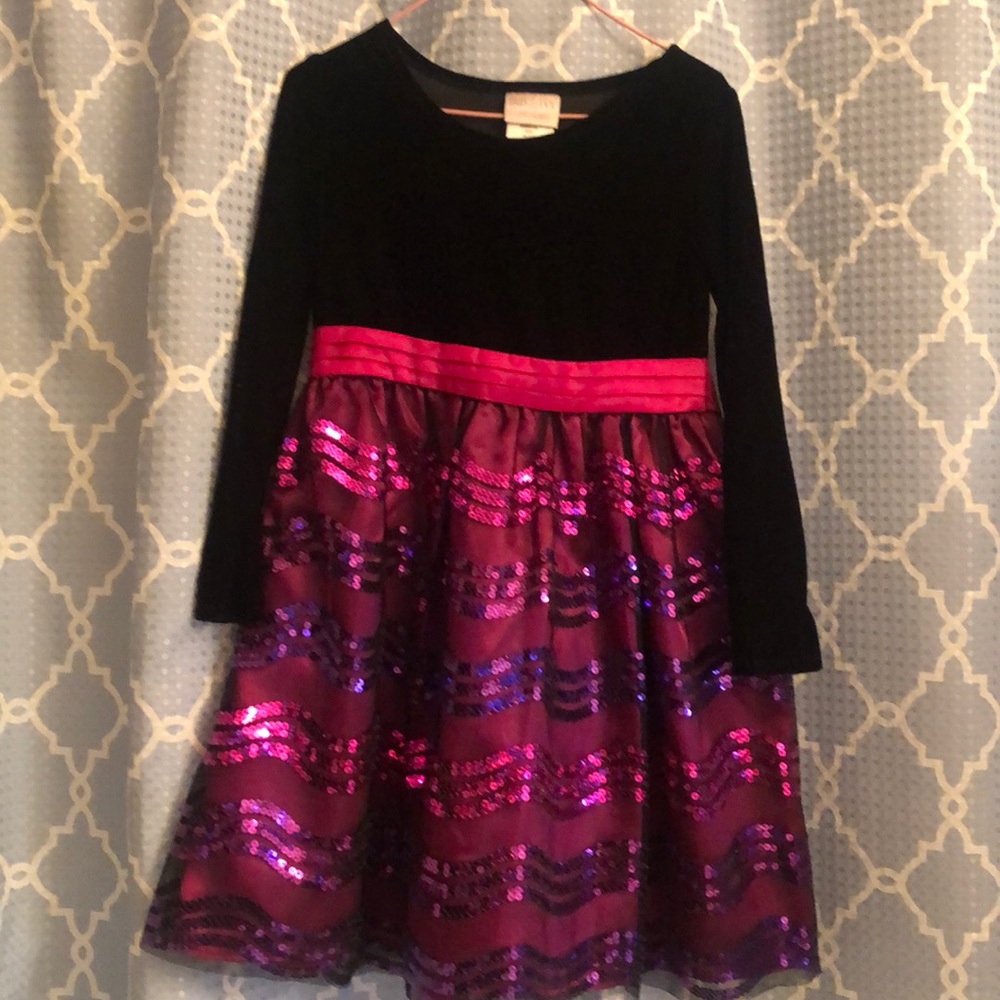 Pink and Black Party Dress